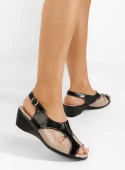 Sandale cu talpa ortopedica Sizia negre