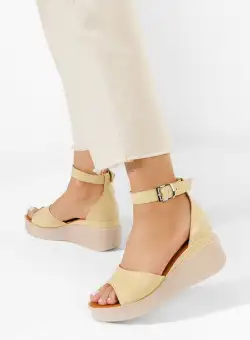 Sandale dama piele Salegia galbene