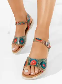 Sandale dama piele Viadana multicolore
