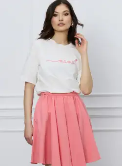 Set Mama cu tricou si fusta roz