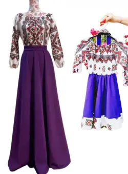 Set rochii stilizate traditional Mama si Fiica 59