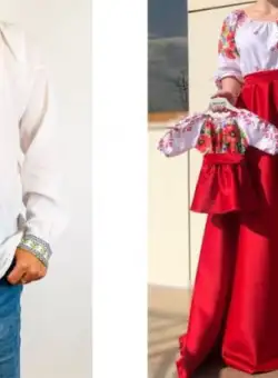 Set Traditional cu maci Familie Camasa , rochie mama si rochita fetita