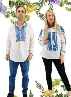 Set Traditional Cuplu 532 Camasi traditionale cu broderie