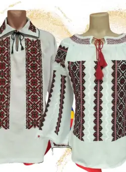 Set Traditional Cuplu 586 Camasi traditionale cu broderie