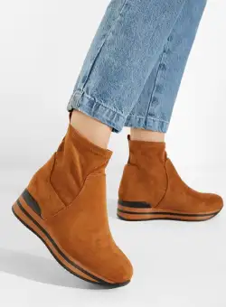 Sneakers cu platforma camel Mantia