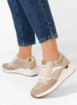 Sneakers cu platforma Charisse bej