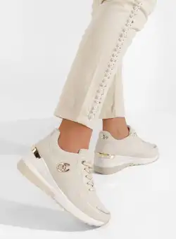 Sneakers cu platforma Katiera bej