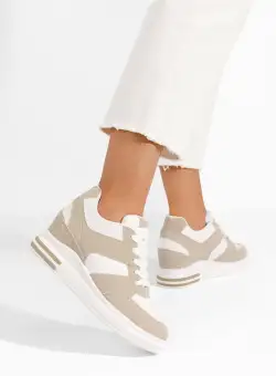 Sneakers cu platforma Kelyna bej