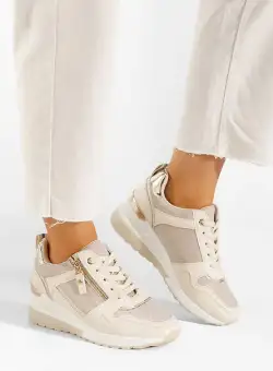 Sneakers cu platforma Rafina V2 bej