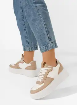 Sneakers cu platformă Salvera kaki