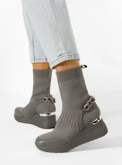 Sneakers dama cu platforma gri Guliana