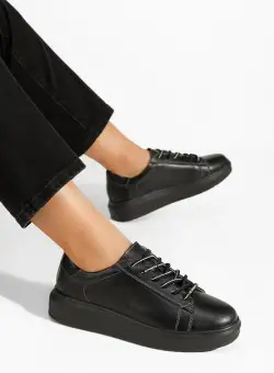 Sneakers dama piele Atrium negri