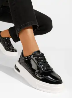 Sneakers dama piele Issey negri