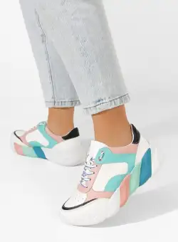 Sneakers dama piele Searra multicolori