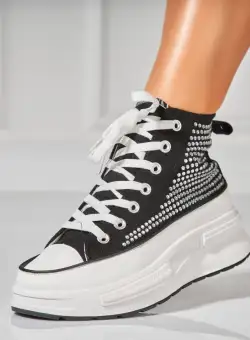 Sneakersi dama Piele Ecologica Intoarsa Negri Anay