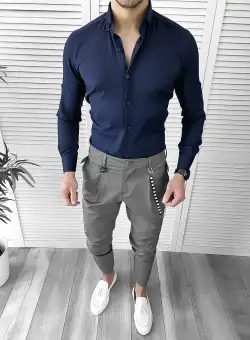 Tinuta barbati smart casual Pantaloni + Camasa 10098