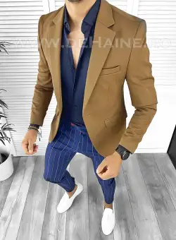 Tinuta barbati smart casual Pantaloni + Camasa + Sacou B8756