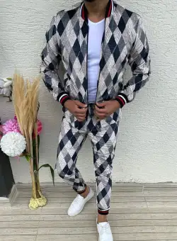 Trening barbati slim fit Pantaloni + Hanorac 10169 P19-4.3