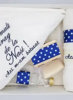 Trusou Botez brodat - Albastru 2