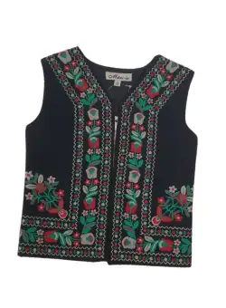 Vesta traditionala copii negru 5