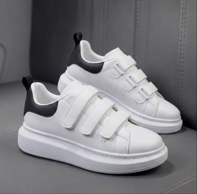 Adidasi barbati casual albi cu negru cu arici XO  N6-2