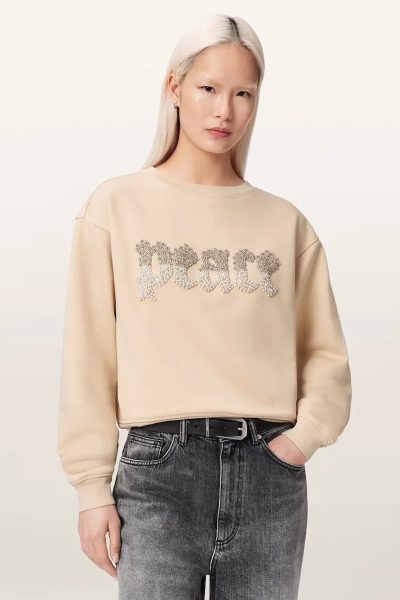 AllSaints  hanorac pentru femei cu bumbac PEACE