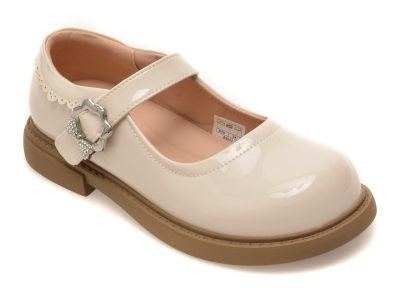 Balerini SELECTION KIDS bej, 63001, din piele ecologica lacuita