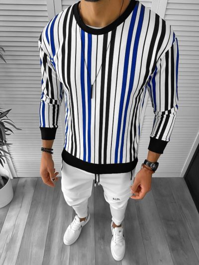 Bluza barbati slim fit albastra K352 23-1.3/2.3