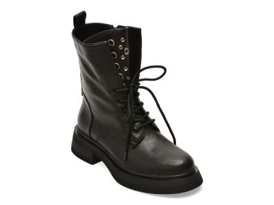 Bocanci EPICA negre, 3F2139, din piele naturala