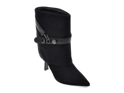Botine elegante FLAVIA PASSINI negre, AC5850, din piele intoarsa