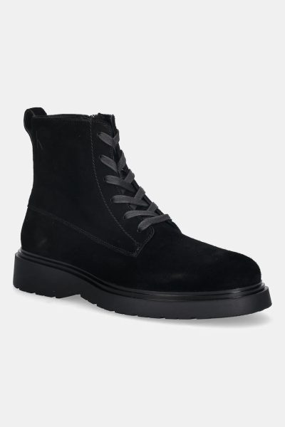 Calvin Klein  pantofi de piele întoarsă COMBAT ESS LACE UP ZIP BOOT SU