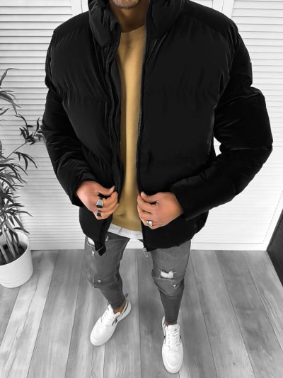 Geaca barbati groasa neagra de iarna 123449  Y2-3