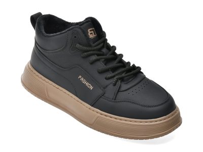 Ghete BITE THE BULLET negre, 68036, din piele naturala