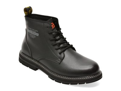 Ghete BITE THE BULLET negre, 82739, din piele naturala