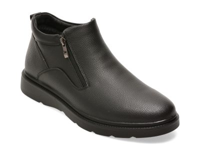 Ghete BITE THE BULLET negre, 96221, din piele naturala
