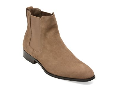 Ghete elegante ALDO gri, CASPEN 252, din piele intoarsa