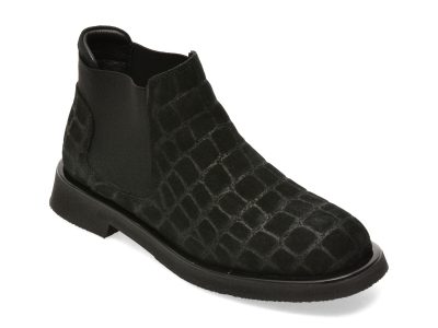 Ghete EPICA negre, 4630519, din piele intoarsa
