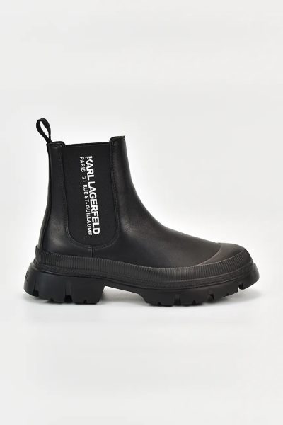 Karl Lagerfeld  ghete scurte pentru bărbați din piele Trekka Mens