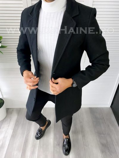 Palton barbati negru B6791 9
