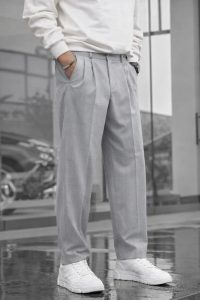 Pantaloni barbati casual  croiala lejera  gri B01 G6-3
