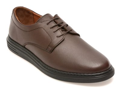 Pantofi BITE THE BULLET maro, UZ399, din piele naturala
