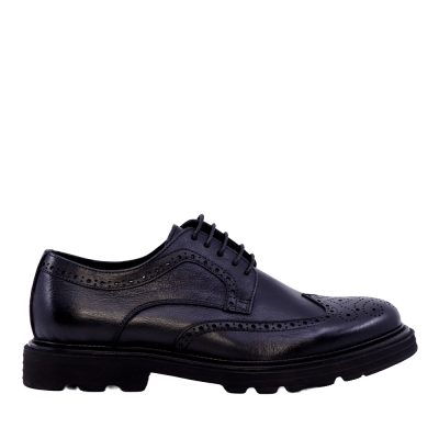 Pantofi derby bărbați  Enzo Bertini negri din piele   1782BP2529N