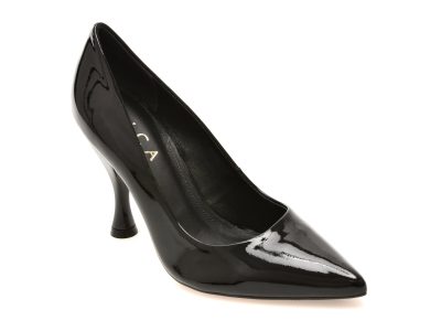 Pantofi eleganti EPICA negri, 9649909, din piele naturala lacuita