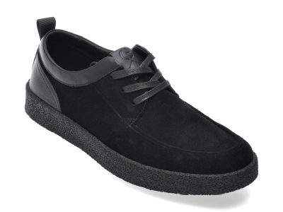 Pantofi EPICA negre, 1557, din piele intoarsa