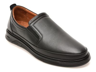 Pantofi OTTER negri, KC70999, din piele naturala