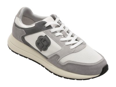 Pantofi sport BOSS gri, 4612, din material textil si piele naturala