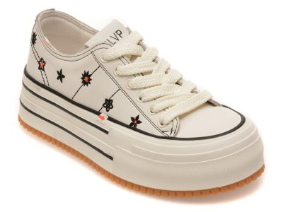 Pantofi sport FLAVIA PASSINI albi, 219310, din piele naturala