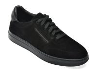 Pantofi GRYXX negri, BF640, din piele intoarsa
