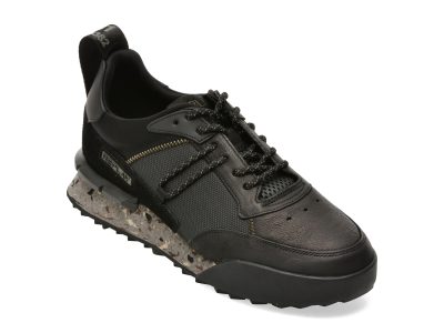 Pantofi sport REPLAY negri, MS1P2SL, din material textil si piele naturala