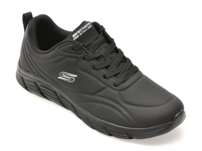 Pantofi sport SKECHERS negri, BOBS B FLEX LO, din piele ecologica